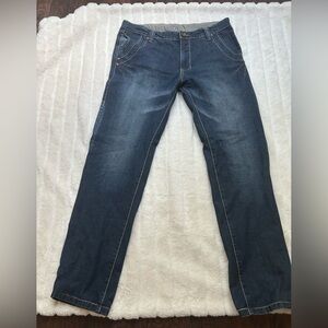 Kanji Collection Y2K Japanese Brand Straight Fit Jeans, Size 38x34